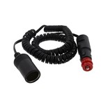 EXTENSAO ESPIRAL 3M FICHA ISQUEIRO 12/24V MAX 8A