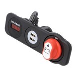 ALIMENTADOR AUTO 2xUSB MOSTRADOR E CORTA CORRENTE 12/24V