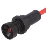 INDICADOR LED VERMELHO 230VAC IP20 Ø10mm C/ FIO 300mm
