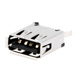 FICHA USB A FEMEA PARA PCB THT 4 PIN. FIX. RETA
