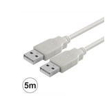CABO USB A 2.0 MACHO / USB A MACHO 5MT