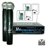 CONJ MICROFONES S/ FIOS 2 DE PUNHO-2 DE CABEÇA E 2 LAPELA