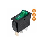 INTERRUPTOR BASCULANTE ON-OFF 1CIRCUITO C/ LUZ VERDE 15A
