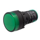 AVISADOR REDONDO PARA PAINEL 12V 22mm DIAM. Verde