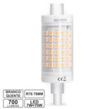 LED R7S 7W 78mm BRANCO QUENTE