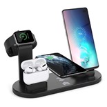 CARREGADOR INDUCAO QI 4 EM 1 PARA APPLE E ANDROID