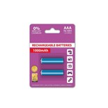 PACK 2 PILHAS RECARREGAVEIS AAA 1.2V 1000mAH NI-MH