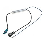 AMPLIFICADOR DE ANTENA AUTO RADIO ISO MACHO 90º FAKRA