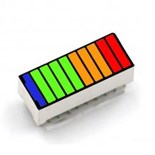 INDICADOR DE CARGA DE BATERIA LED COM 10 BARRAS E 4 CORES