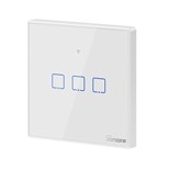 INTERRUPTOR PAREDE TATIL TRIPLO S/ FIOS C/ COMANDO SONOFF T2EU3C-TX