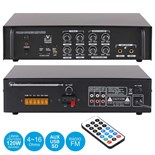AMPLIFICADOR PA 3 ENTRADAS 120W MP3 USB SD FM