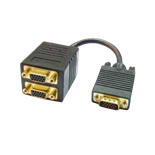 CABO DIVISOR VGA HQ MACHO/FEMEA/FEMEA 0,15MT