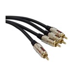 EXTENSAO 2 RCA MACHO / 2 RCA MACHO DOURADO 5MTS