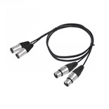 CABO DUPLO XLR MACHO FEMEA 1.5MT BST PRO