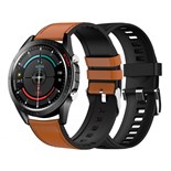SMARTWATCH ELEGANCE PRETO + PELE CASTANHO DCU