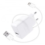 CARREGADOR USB COM CABO USB C DE 1MT DCU