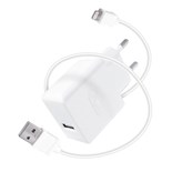 CARREGADOR USB COM CABO LIGHTNING MFI 1MT DCU