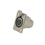 FICHA XLR FEMEA 4P PAINEL