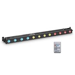 BARRA LEDS RGB 12X3W COM COMANDO CAMEO