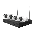 KIT 4 CAMERAS POE WI-FI COM NVR 8 CANAIS PLUG & PLAY + HDD 1TB