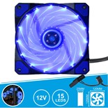 VENTILADOR 12VDC 120X120X25mm COM LED AZUL