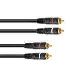 EXTENSAO 2 RCA MACHO MACHO DOURADO 0.6MT