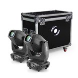 2X MOVING HEAD BEAM /SPOT/WASH LED 200W C/ CASE