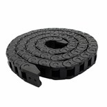 PASSA CABOS CORRENTE PLASTICO 10X10mm 1M PRETO