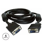 EXTENSAO VGA 15P MACHO / MACHO 5MTS