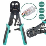 ALICATE CRAVAR RJ45 RJ11 RJ12 PASSANTE - PROSKIT