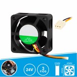 VENTILADOR 24VDC 3 FIOS 40X40X20mm