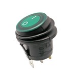 INTERRUPTOR DPST 2 POSICOES OFF-ON 6.5A 250V IP65 VERDE