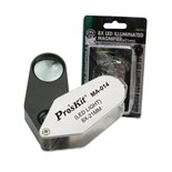 LUPA BOLSO 8X COM 1 LED PROSKIT