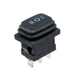 INTERRUPTOR MINIATURA ON-OFF-ON 8A ESTANQUE PRETO