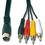 EXTENSAO AUDIO DIN 5P / 4XRCA MACHO