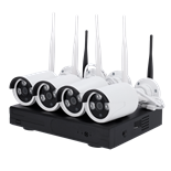 KIT 4 CAMERAS RJ45/WI-FI C/ NVR 4 CANAIS PLUG & PLAY