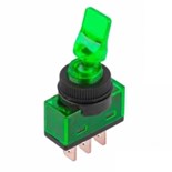 INTERRUPTOR ALAVANCA ON-OFF COM LUZ VERDE 12V 20A   