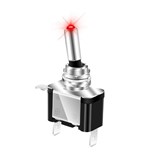 INTERRUPTOR ALAVANCA ON-OFF 12V 20A C/ LUZ VERMELHA