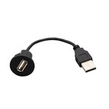 TOMADA USB 2.0 MACHO / FEMEA COM CABO 0.30cm   