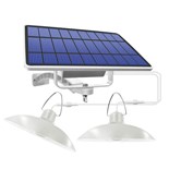 CONJUNTO 2 CANDEEIROS COM PAINEL SOLAR IP65 4500K    