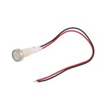 SINALIZADOR LUMINOSO 24V Ø10mm BRANCO C/ FIOS
