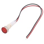 SINALIZADOR LUMINOSO 12V Ø10mm VERMELHO C/ FIOS 
