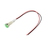 SINALIZADOR LUMINOSO 12V Ø10mm VERDE C/ FIOS