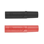 FICHA BANANA FEMEA 2MM VERMELHO/PRETO