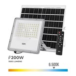 PROJECTOR LED COM PAINEL SOLAR 200W 6500K IP65        