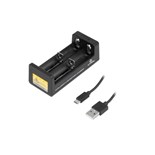 CARREGADOR PARA 2 BATERIAS LI-ON 18650 USB  