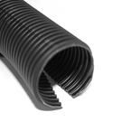 TUBO CORRUGADO Ø7.5mm C/ ABERTURA LATERAL, PRETO (MT)