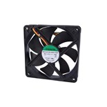 VENTILADOR 12VDC 120X120X25mm 3 FIOS SUNON