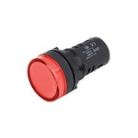 PILOTO REDONDO PAINEL 19.5mm 12V VERMELHO