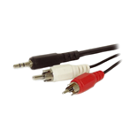 EXTENSAO AUDIO JACK 3.5 MACHO STEREO / 2xRCA 1.5MT